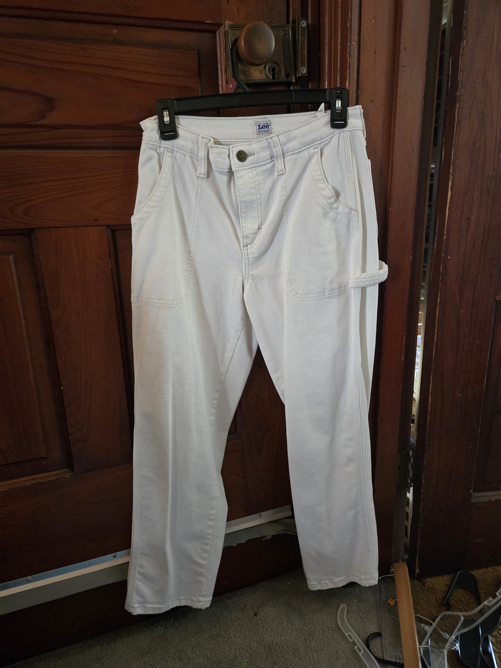 Lee Men’s White Cargo Carpenter Pants